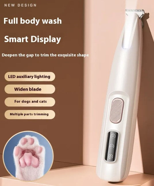 Rechargeable Pet Paw Trimmer with LED Light