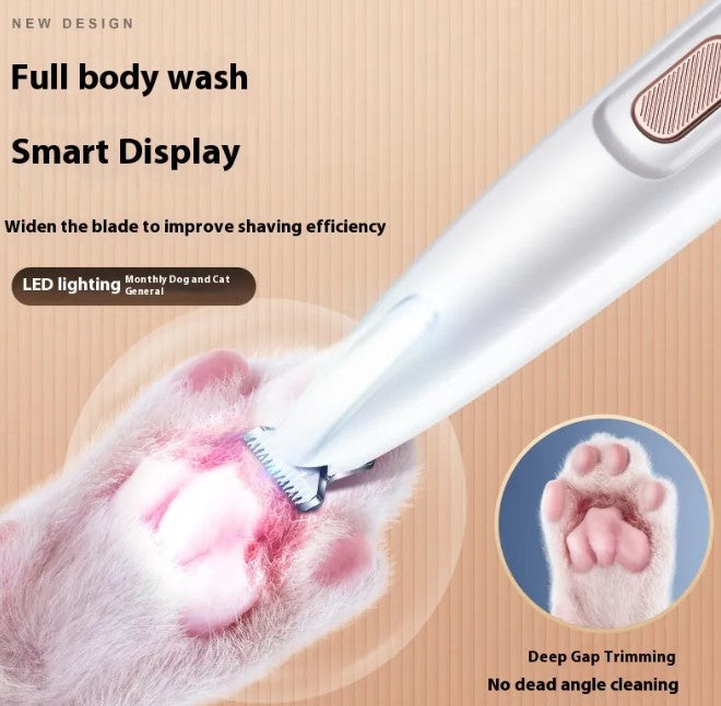 Rechargeable Pet Paw Trimmer with LED Light