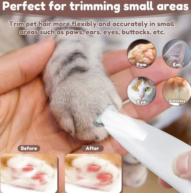Rechargeable Pet Paw Trimmer with LED Light